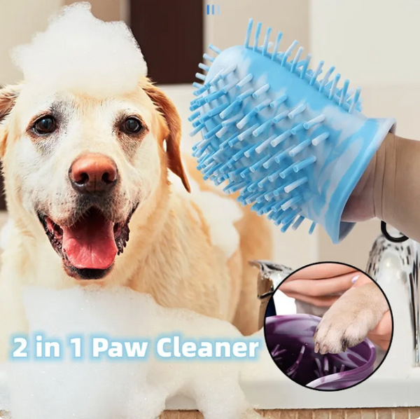 2 In 1 Dog Paw Cleaner Cup Soft Pet Dog Foot Cleaning Washer