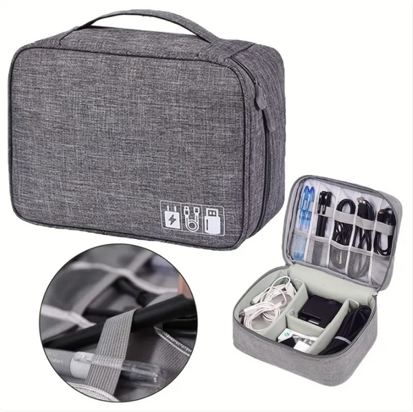 Electronics Organizer Travel Cable Organizer Bag Waterproof Portable Digital Storage Bag Electronic Accessories Case Cable Charger Organizer Case